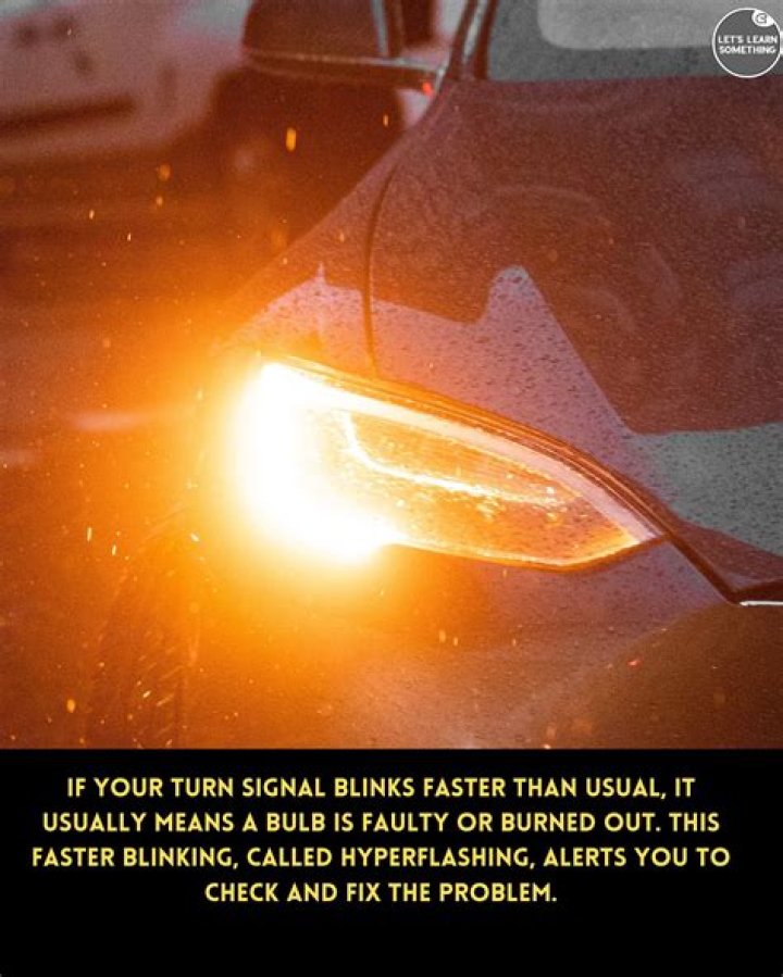 What does it mean when one turn signal blinks faster than the other?