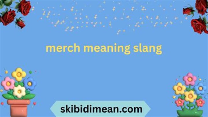 What does merch slang mean
