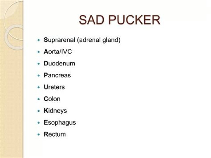 What does sad pucker stand for