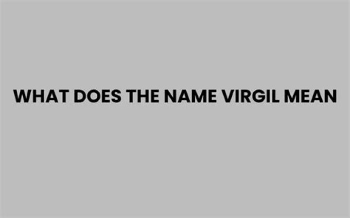 What does the name Virgil mean