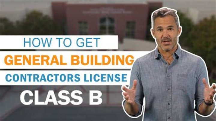 What is a Class B contractor license