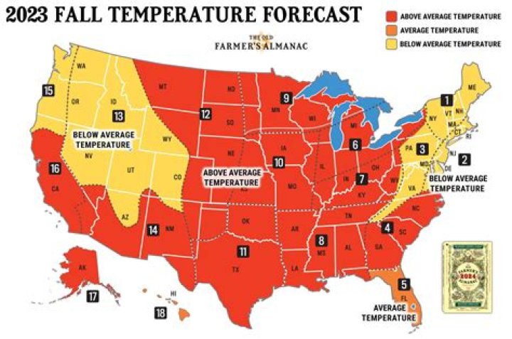 What is a good fall temperature?