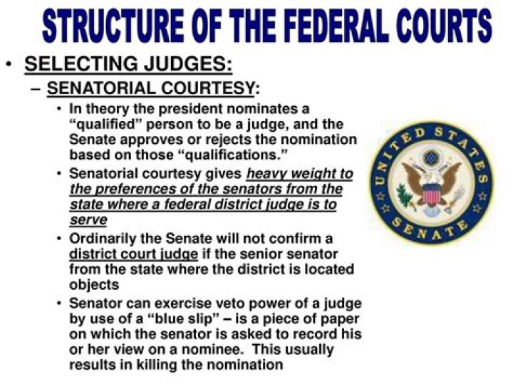 What is an example of senatorial courtesy