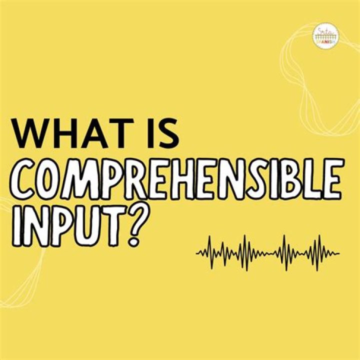 What is comprehensible input in SIOP