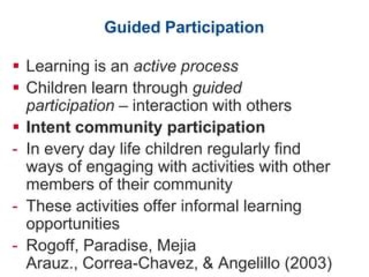 What is guided participation Rogoff