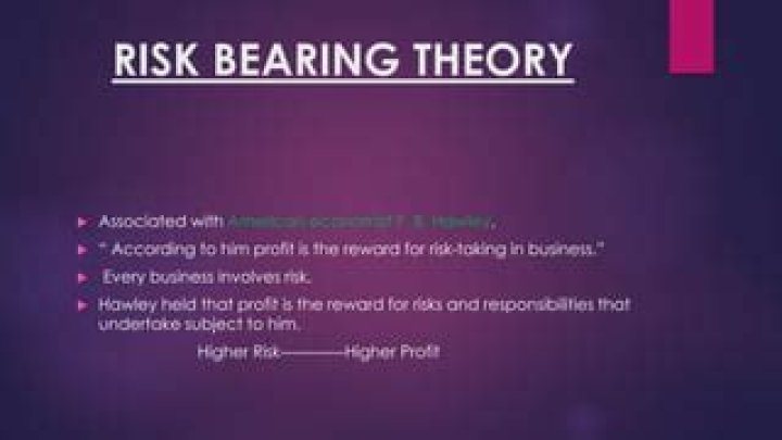 What is risk bearing theory