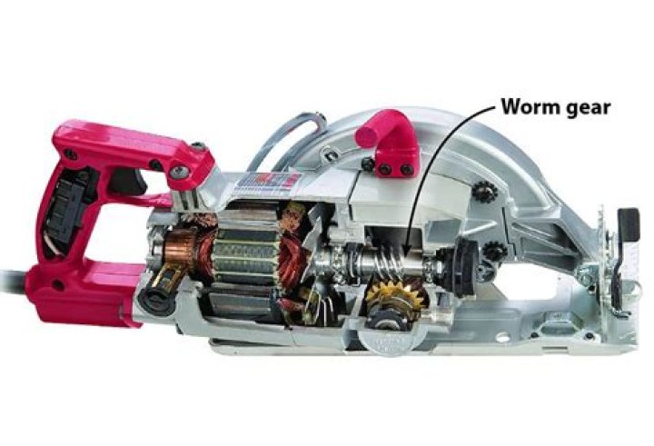 What is the advantage of a worm drive circular saw