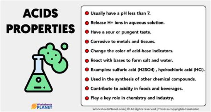 What is the chemical properties of acid and base