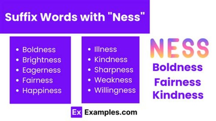 What is the suffix meaning of Ness
