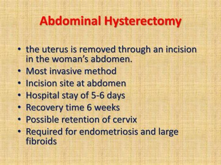 What is the total abdominal hysterectomy