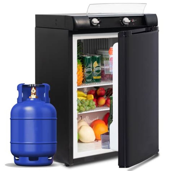 What kind of gas does 3 way fridge use?
