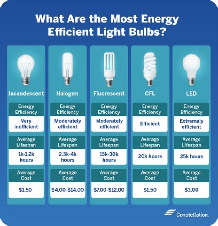 What kind of light bulb uses the least electricity