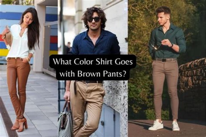What kind of shirt goes with brown pants?