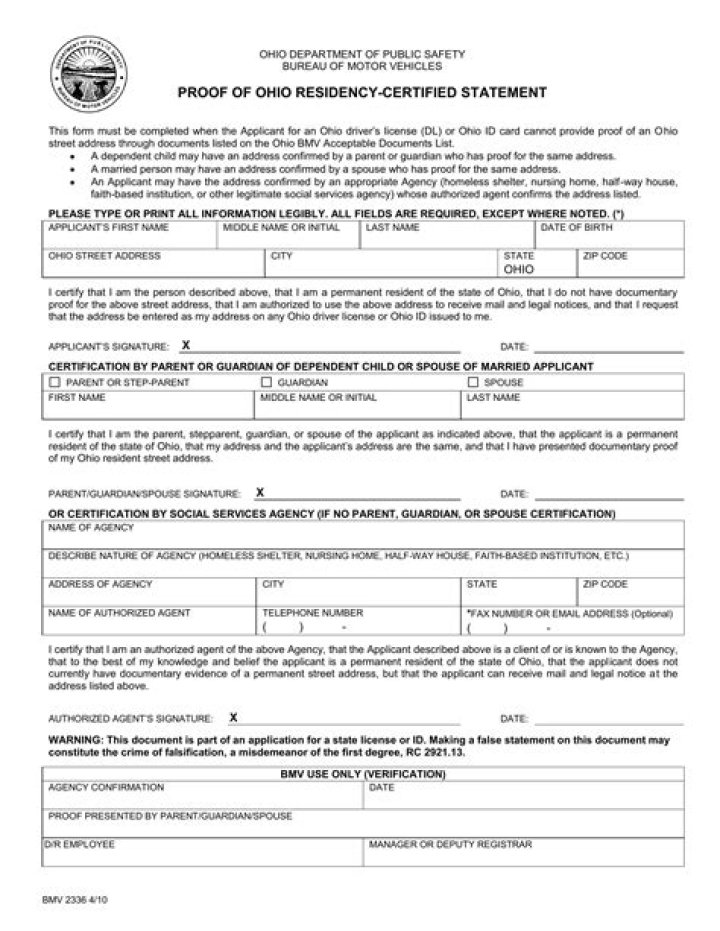 What qualifies as proof of residency in Virginia