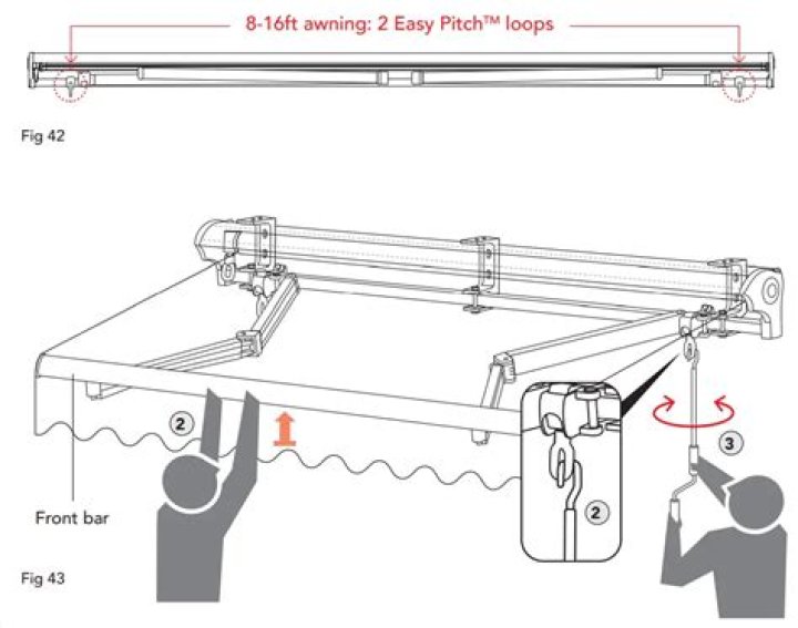 What should I consider when adjusting my retractable awning?