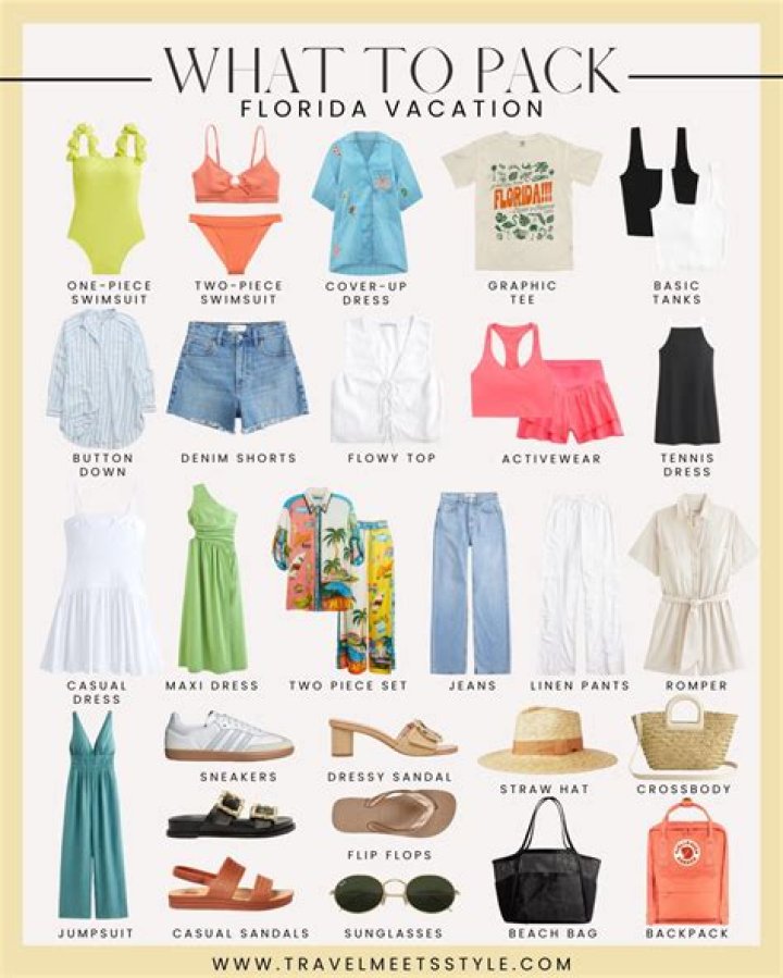 What should I pack for a road trip to Florida?