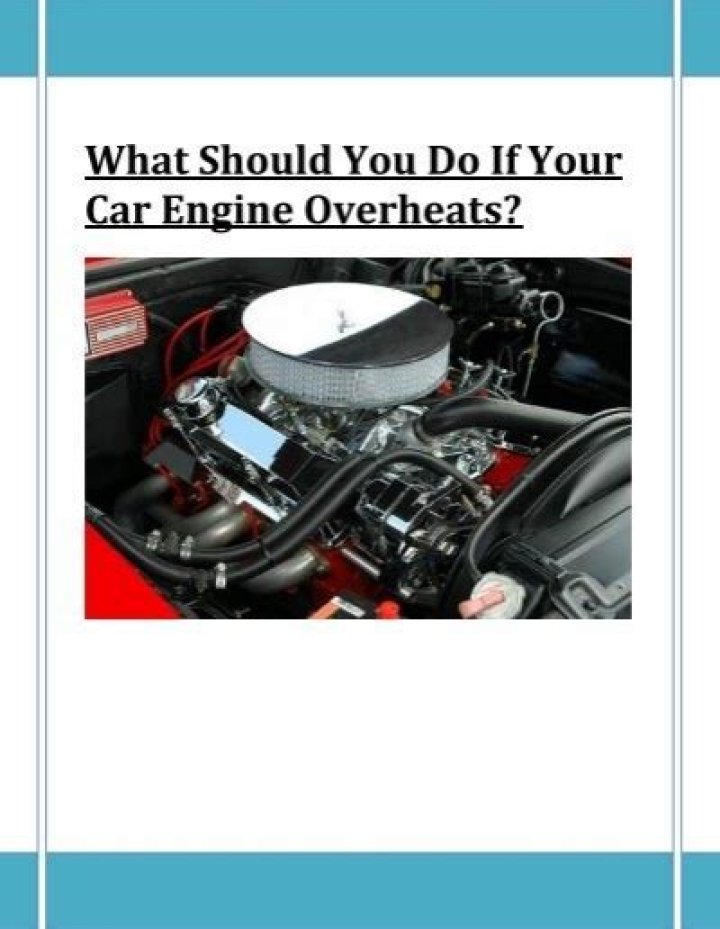 What should you do if your car engine overheats?