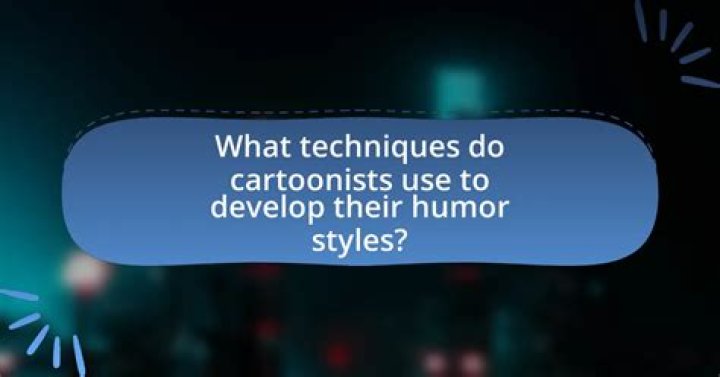 What techniques do cartoonists use