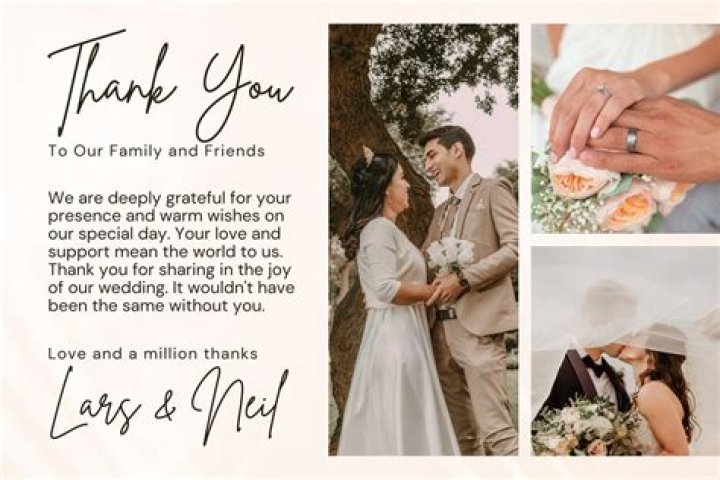 What to say in a thank you note for a wedding gift