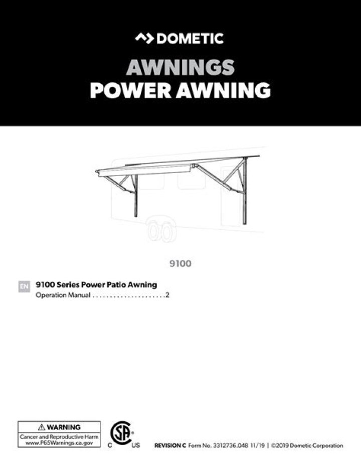 What to use with Dometic 9100 power awning arms?