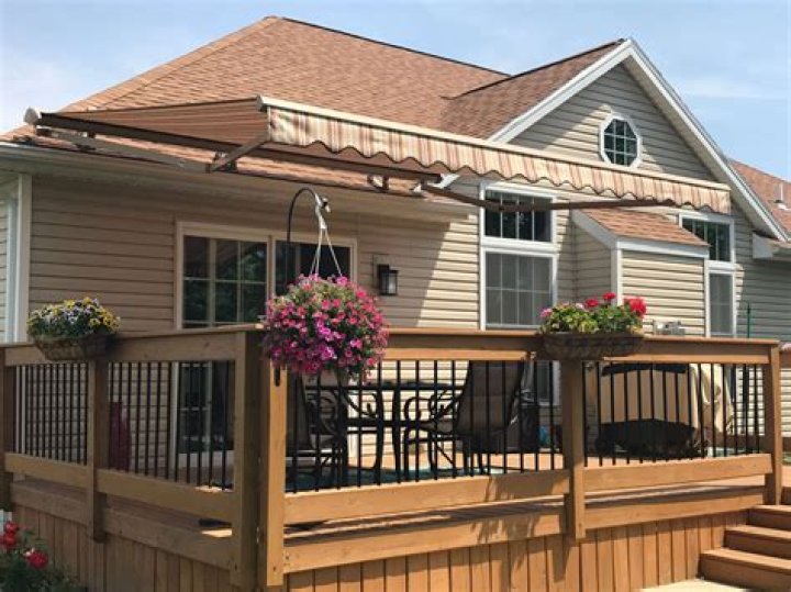 When do you need to remove an awning on a patio?