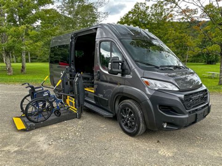 Where are the ramps on a wheelchair van?