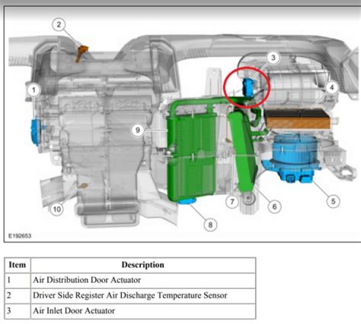 Where is the air intake heater assembly located?