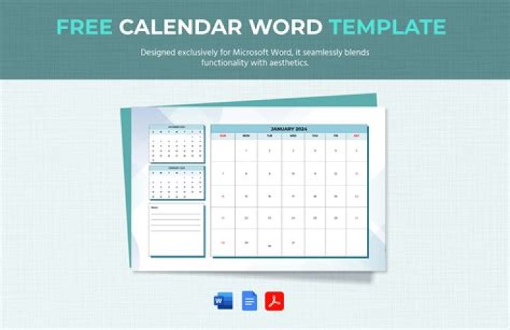 Word calendar template - How To Discuss
